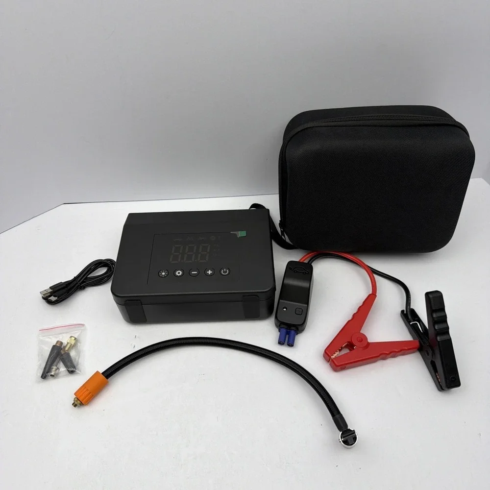 4000A Jump Starter with Air Compressor, 12V Portable Car Battery Charger,